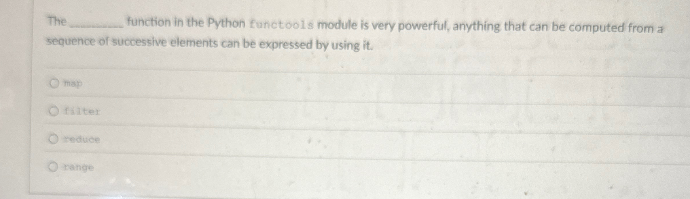 The function in the Python functools module is