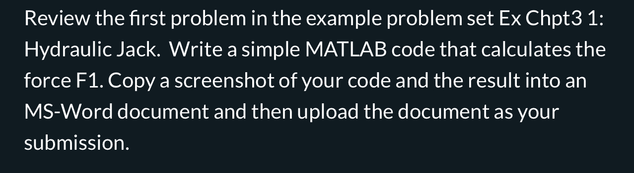 Review the first problem in the example problem