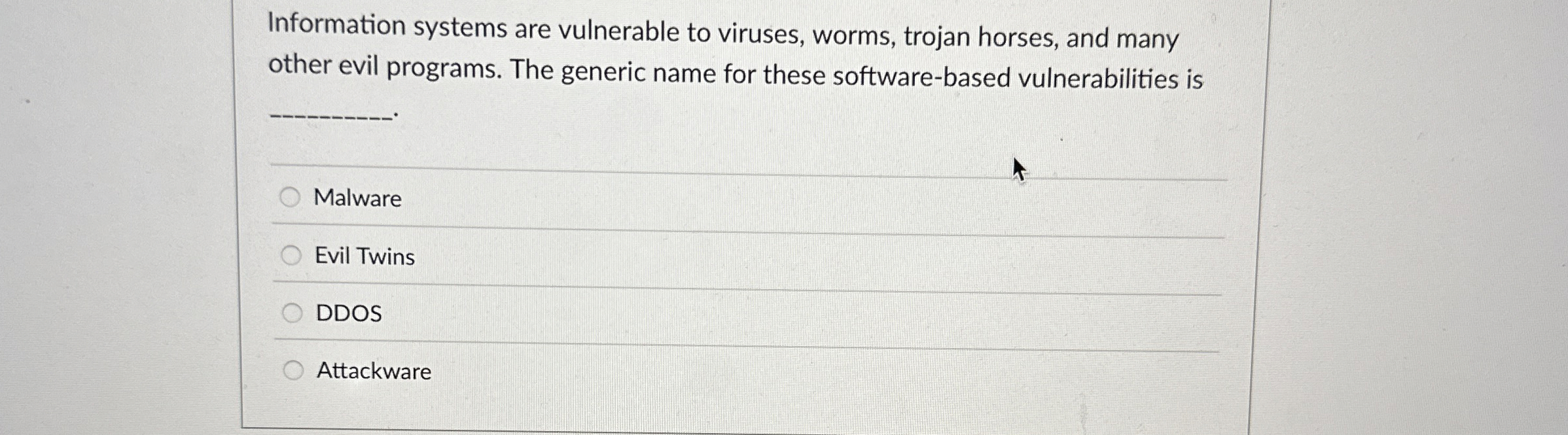 Information systems are vulnerable to viruses,