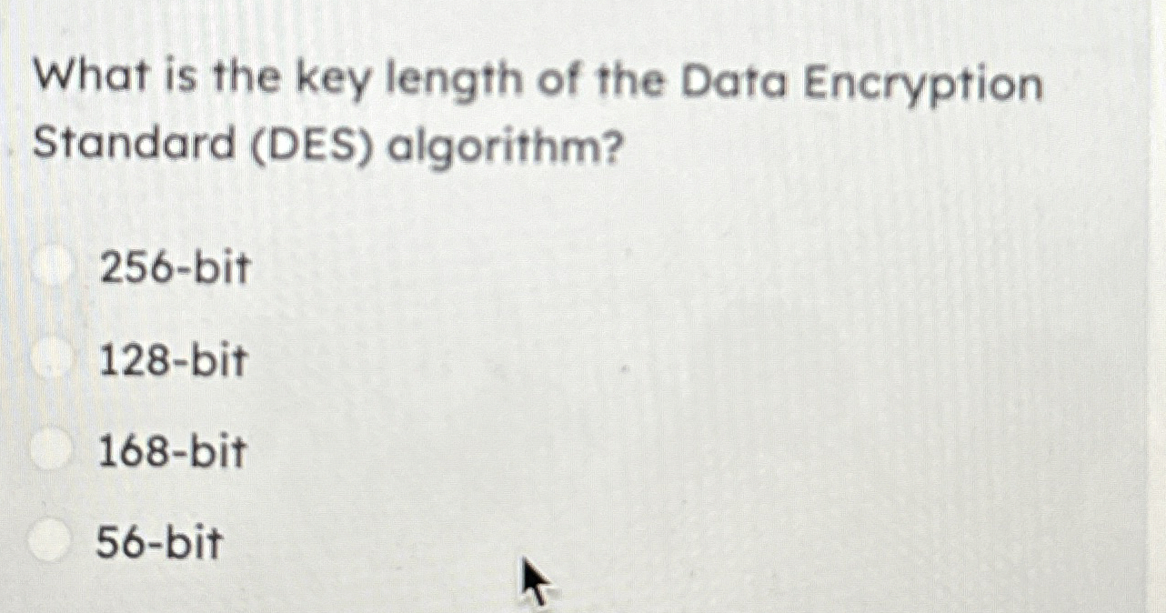 What is the key length of the Data Encryption