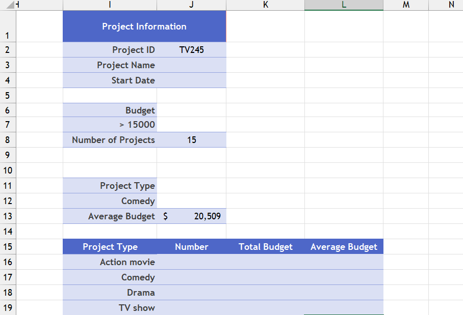 1 7 . The Project Information section lists