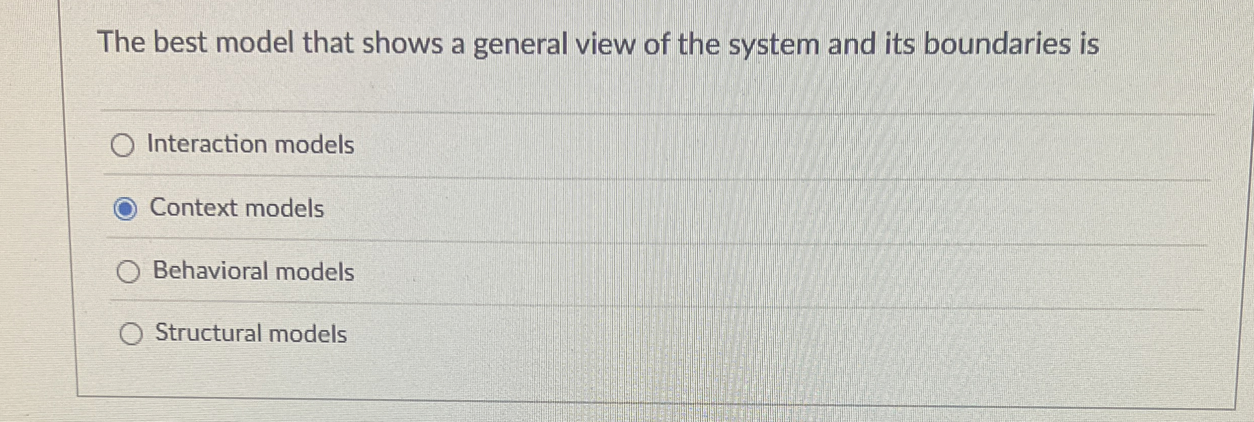 The best model that shows a general view of the