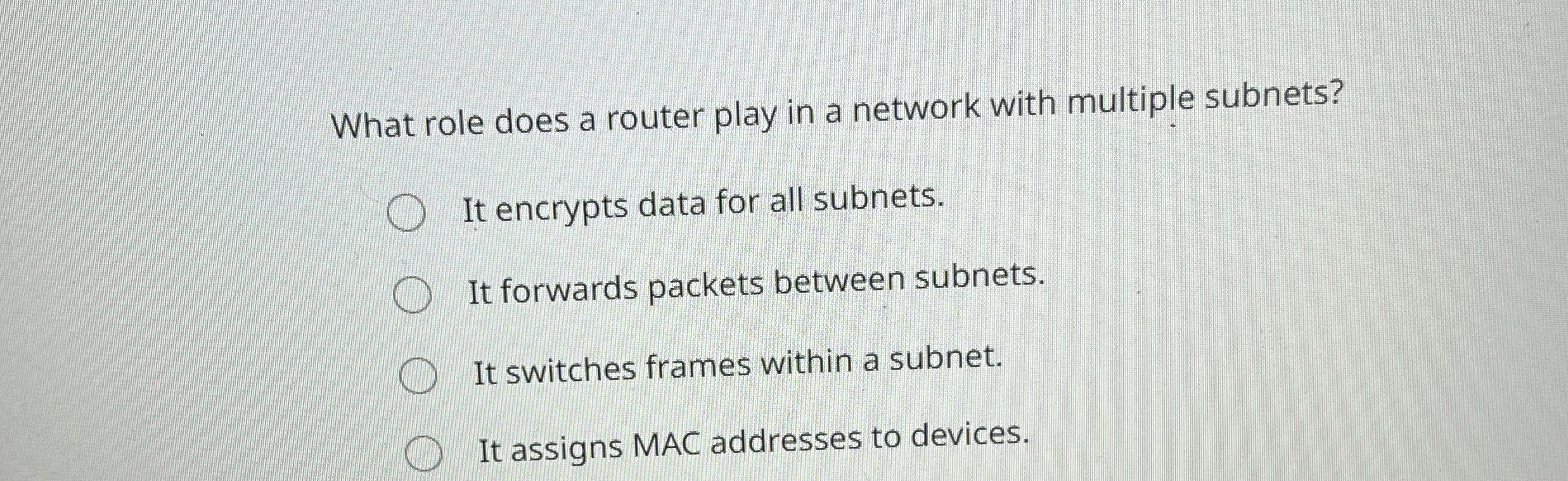 What role does a router play in a network with