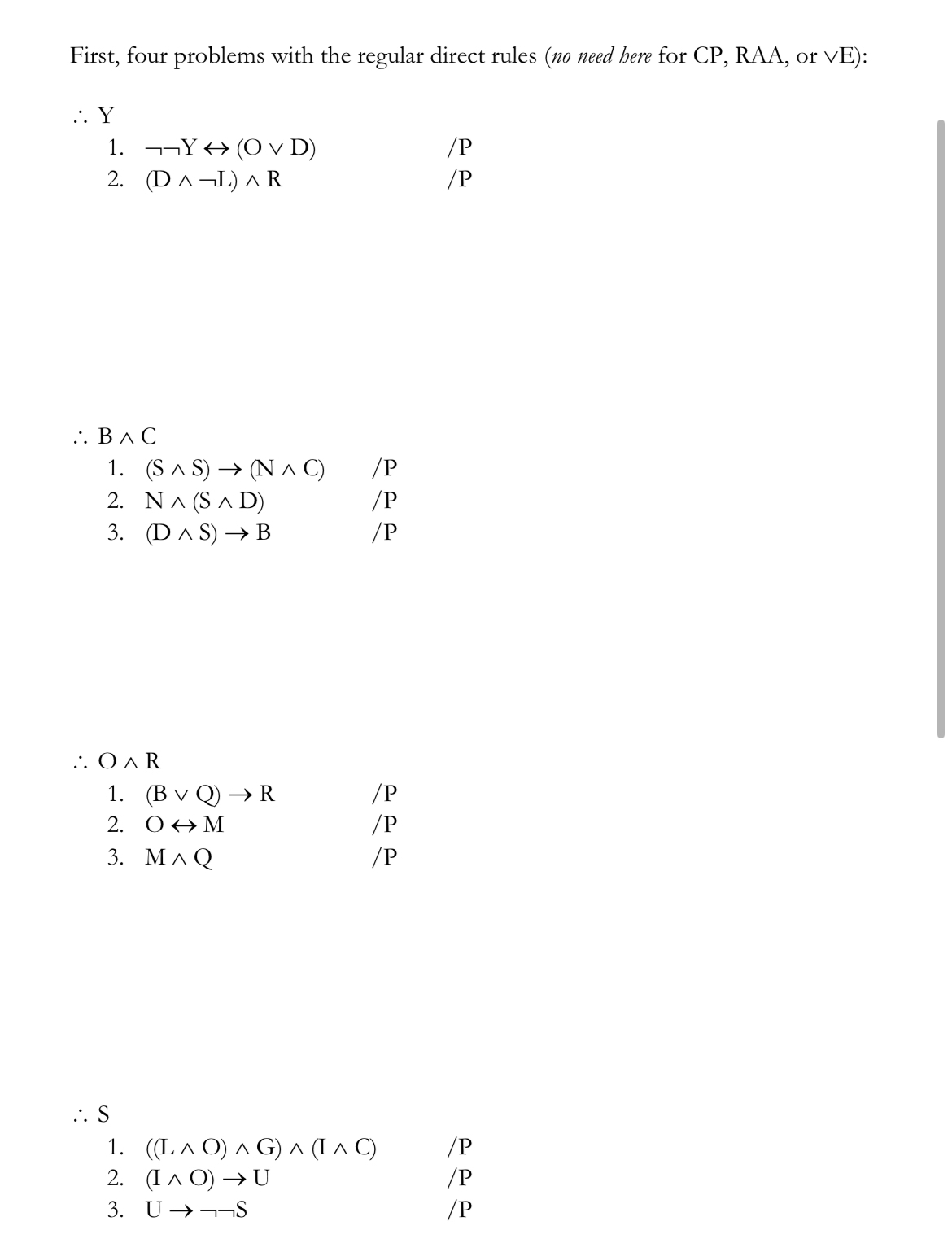 First, four problems with the regular direct