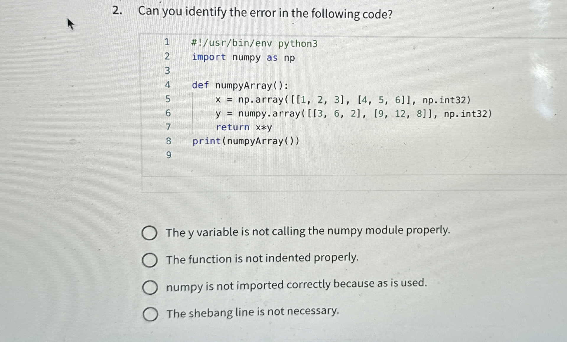 Can you identify the error in the following code?