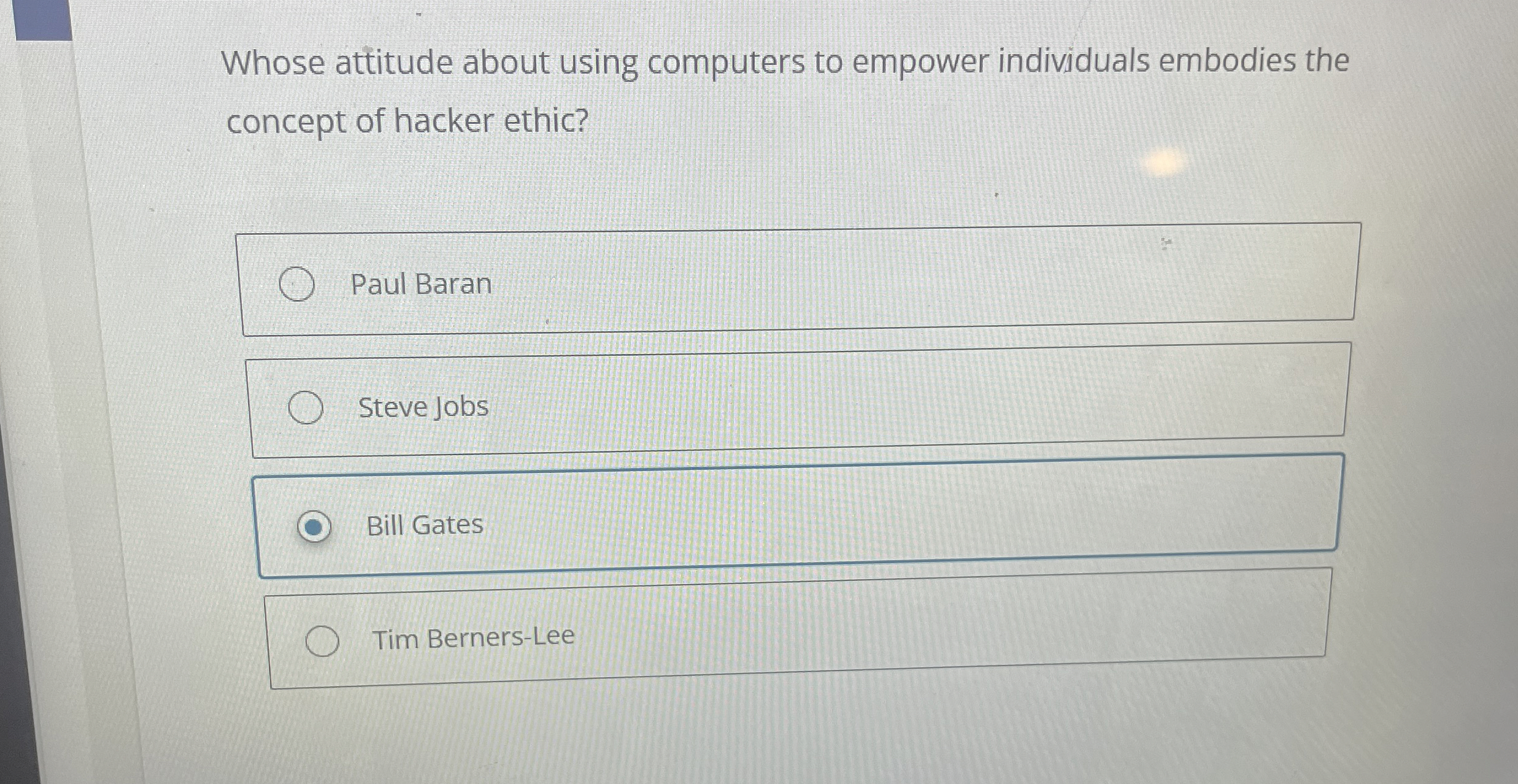 Whose attitude about using computers to empower