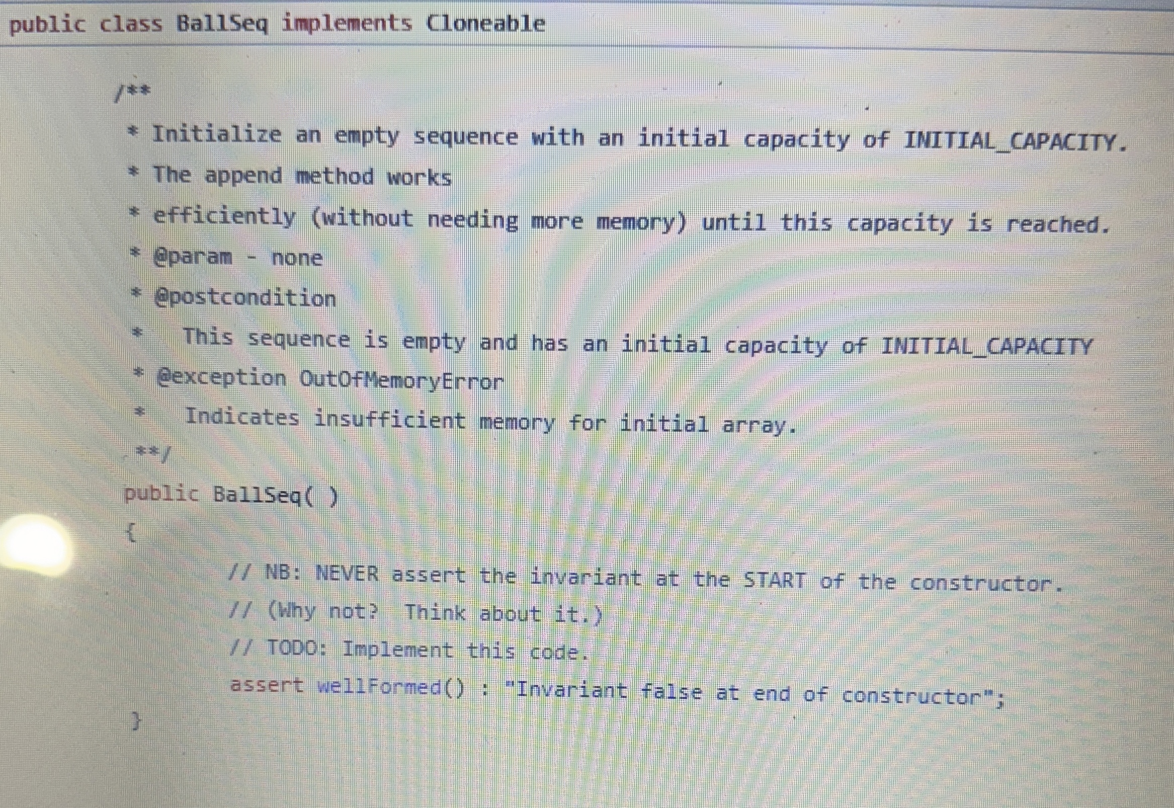 / * * Initialize an empty sequence with an