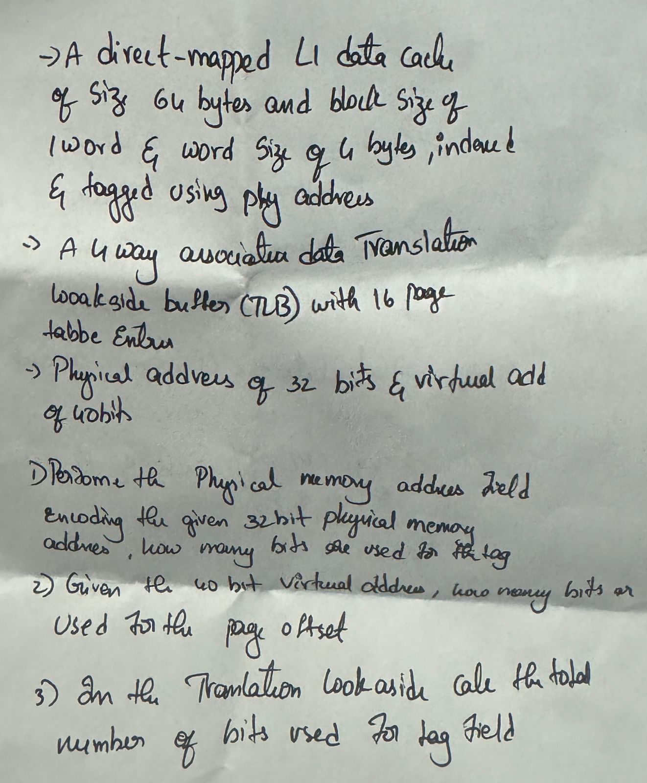 \ ( \ rightarrow \ ) A direct - mapped 4 data