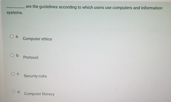 are the guidelines according to which users use