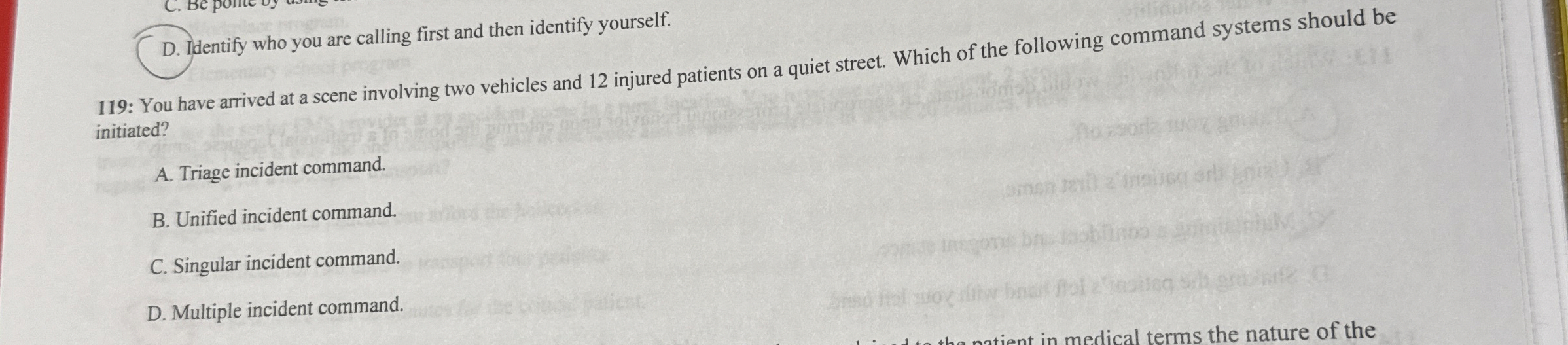 1 1 9 : You have arrived at a scene involving two