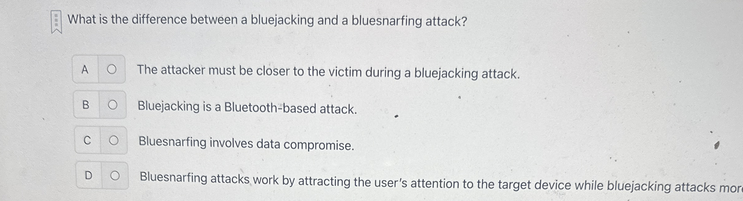 What is the difference between a bluejacking and