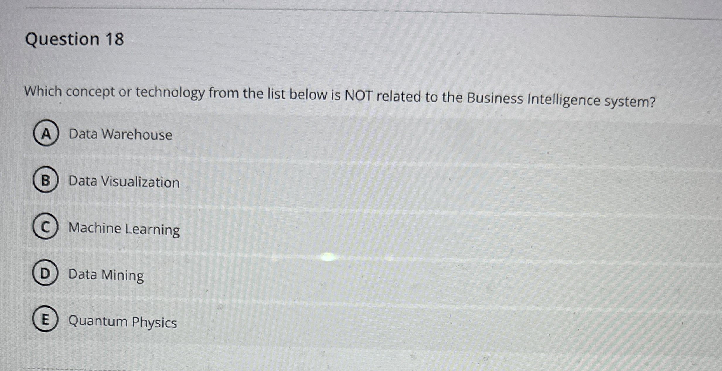 Question 1 8 Which concept or technology from the