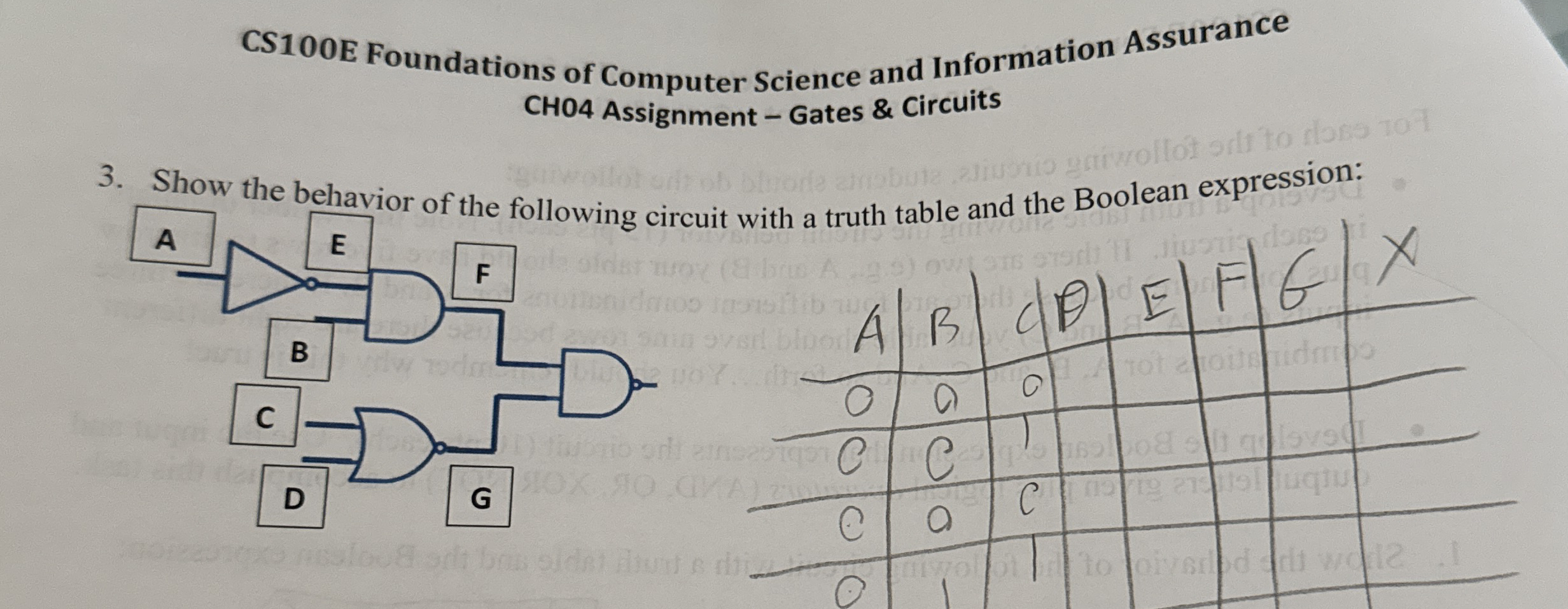 CS 1 0 0 E Foundations of Computer Science and