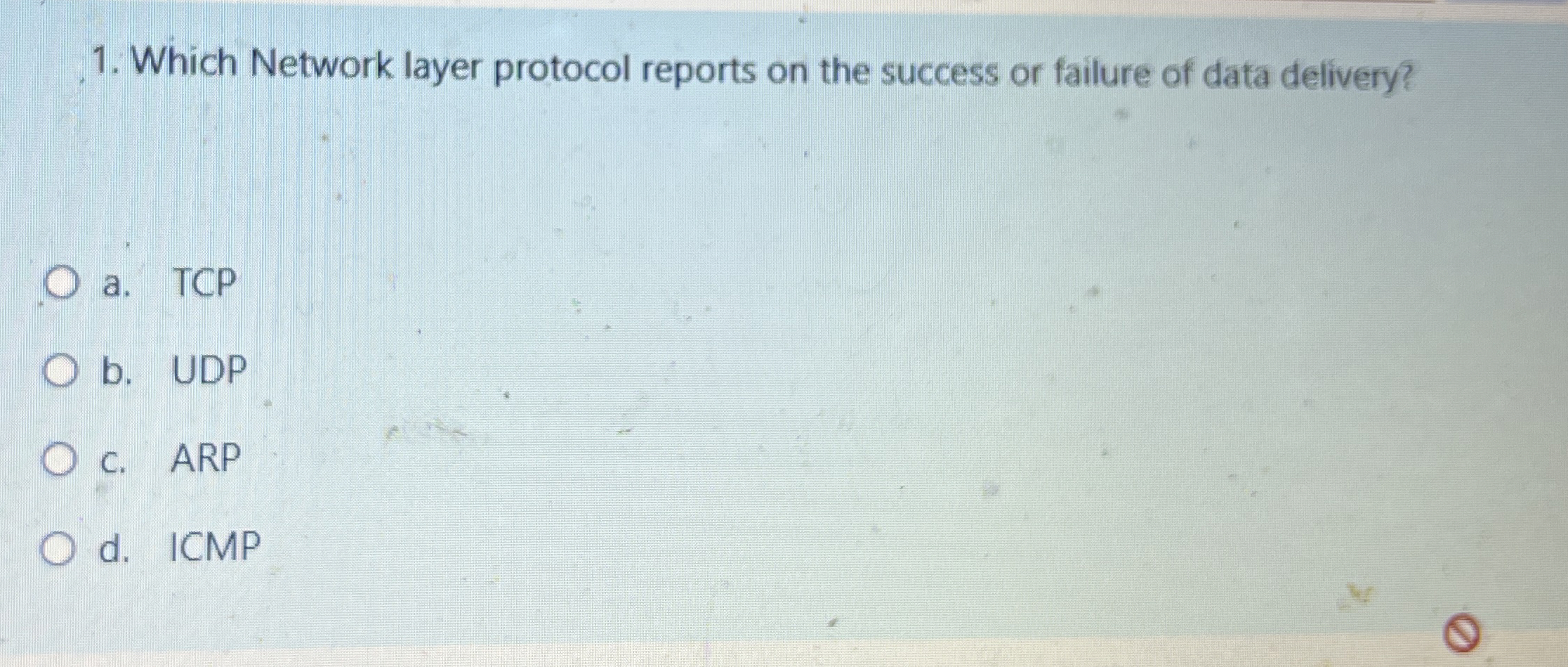 Which Network layer protocol reports on the