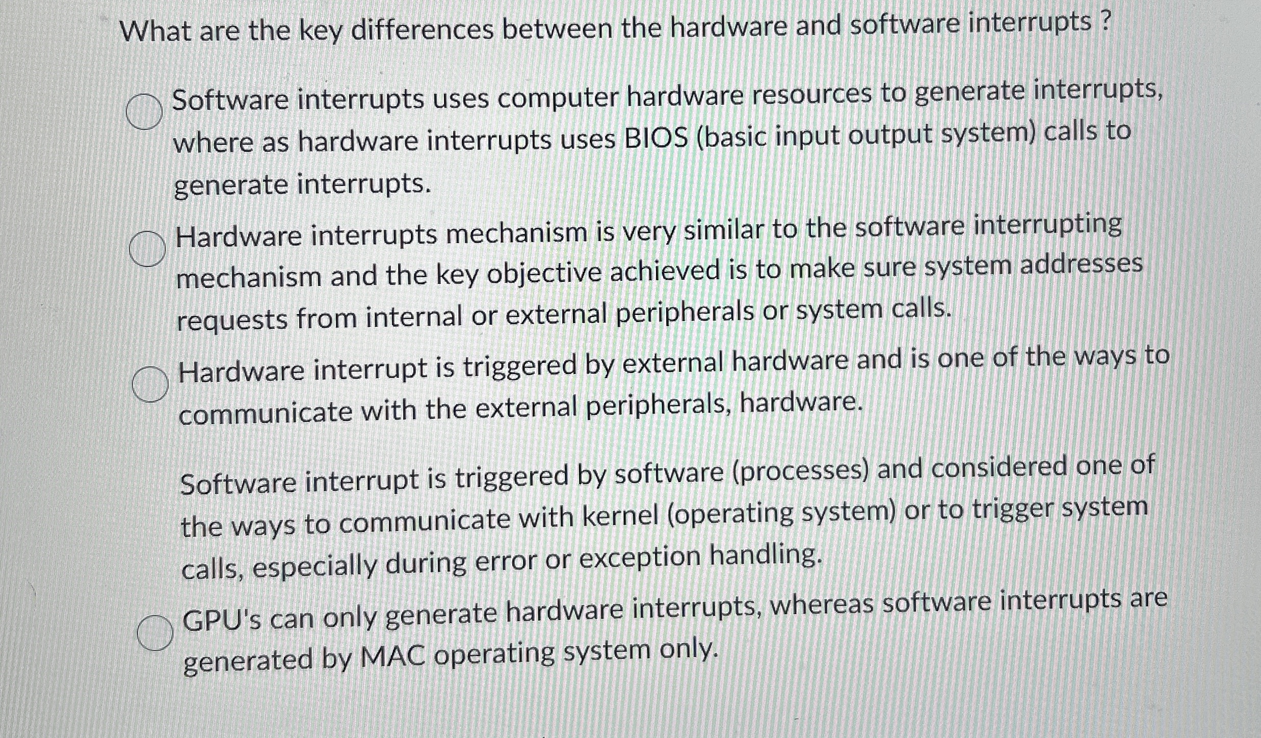 What are the key differences between the hardware