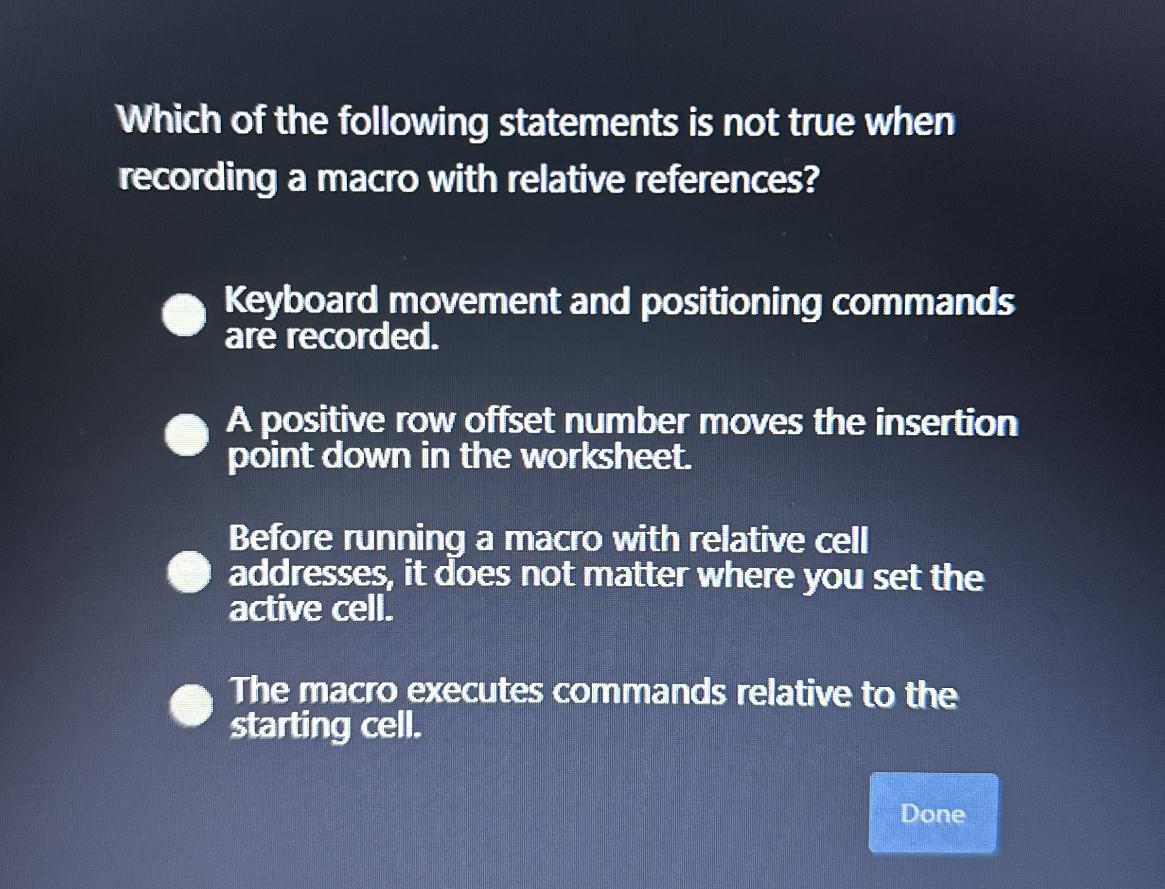 Which of the following statements is not true