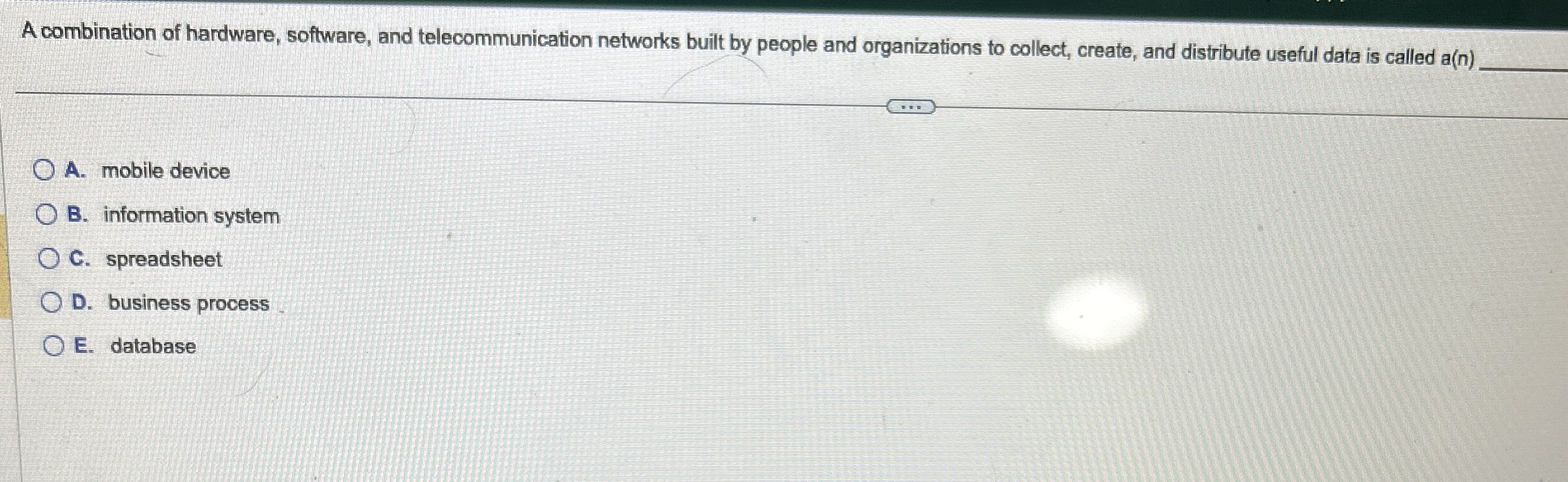 A combination of hardware, software, and