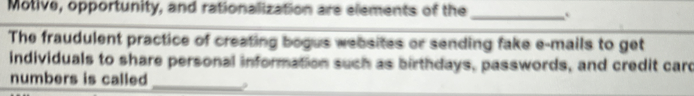 The fraudulent practice of creating bogus
