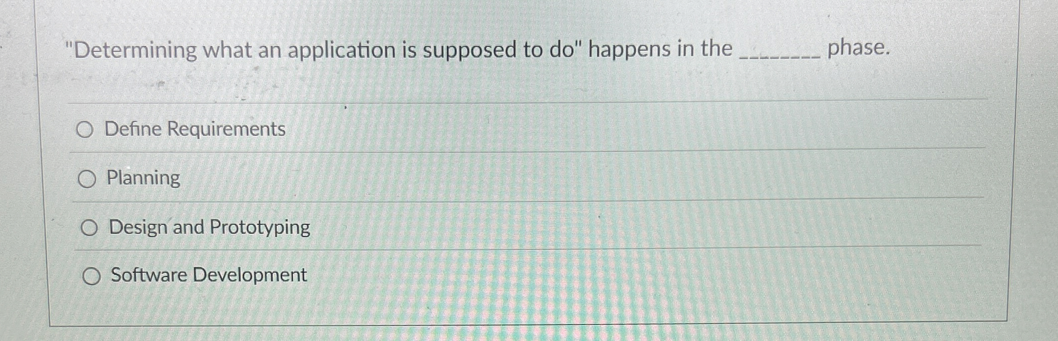 "Determining what an application is supposed to