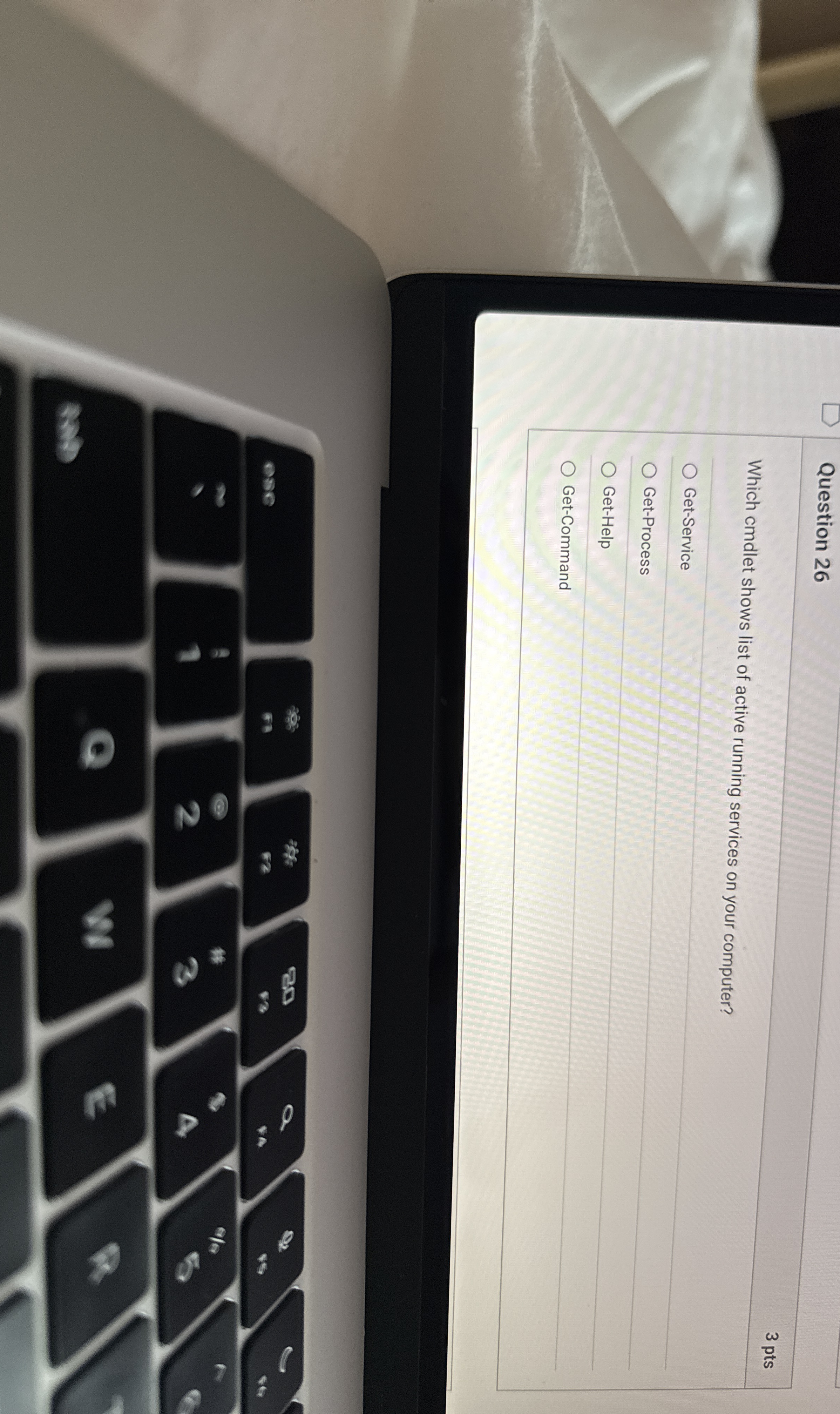 Question 2 6 Which cmdlet shows list of active