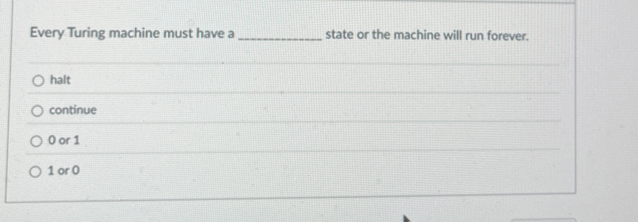 Every Turing machine must have a q , state or the