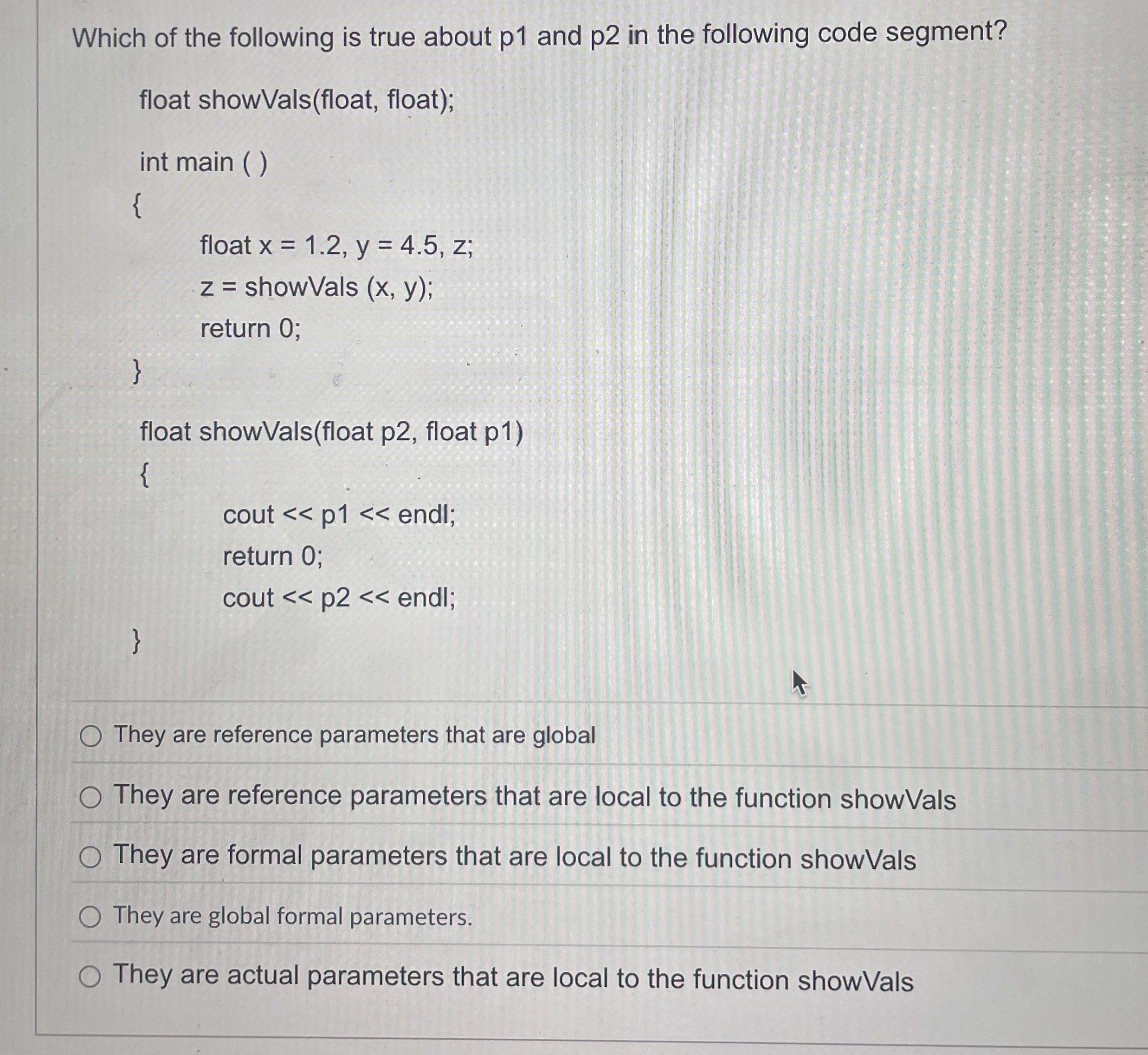 Which of the following is true about p 1 and p 2