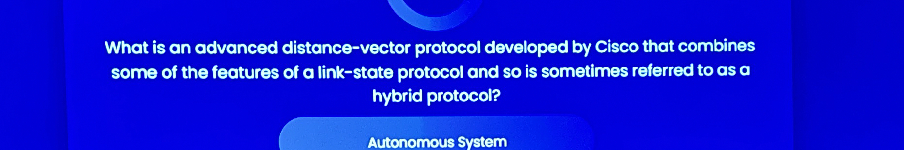 What is an advanced distance - vector protocol