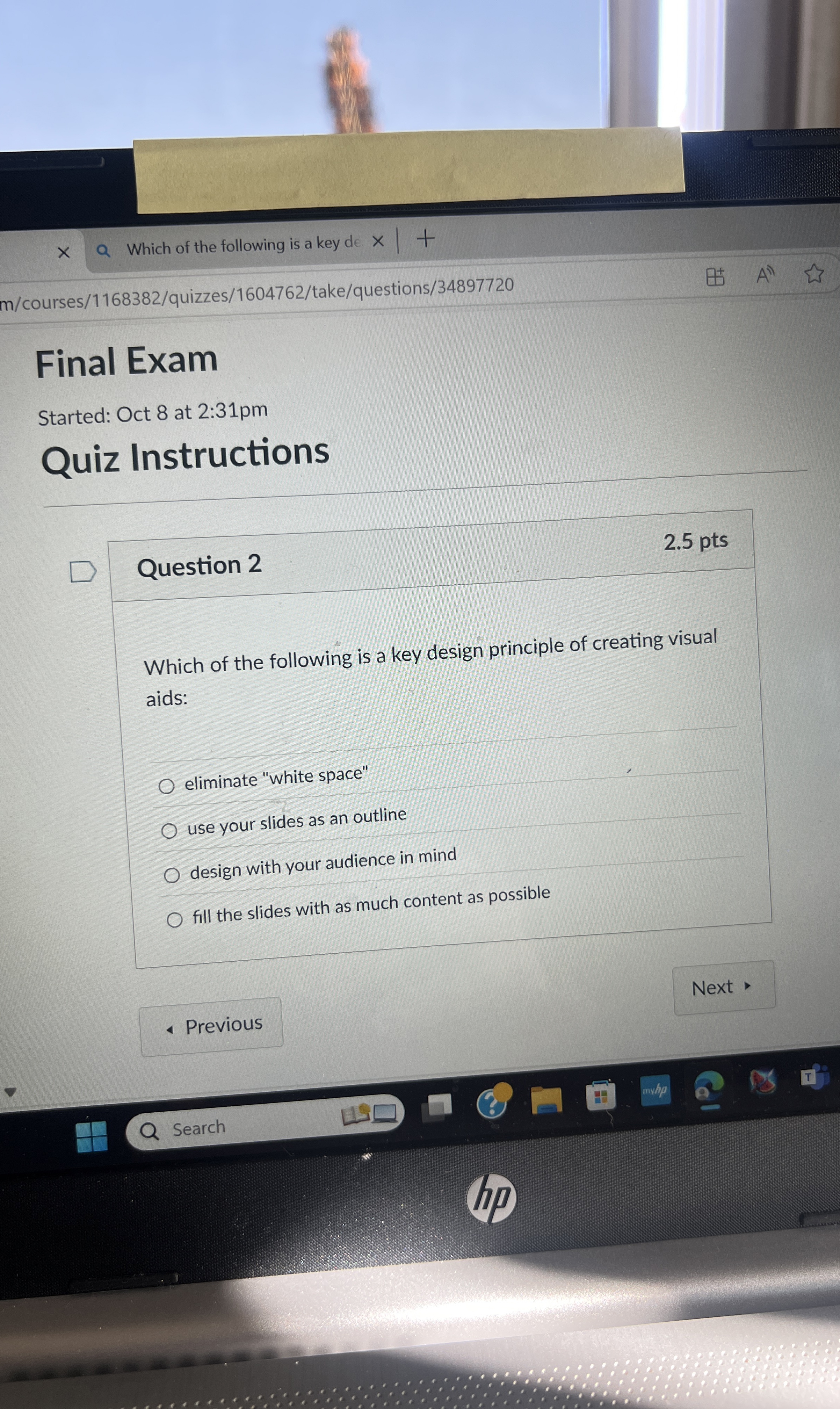 Question 2 Which of the following is a key design