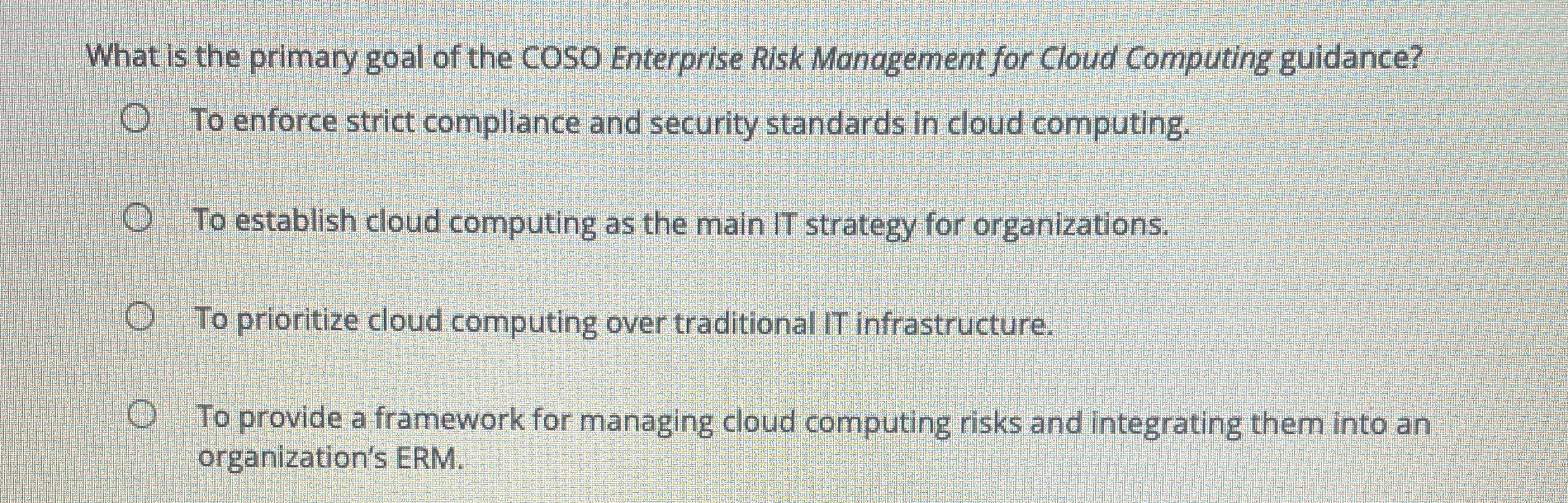 What is the primary goal of the COSO Enterprise