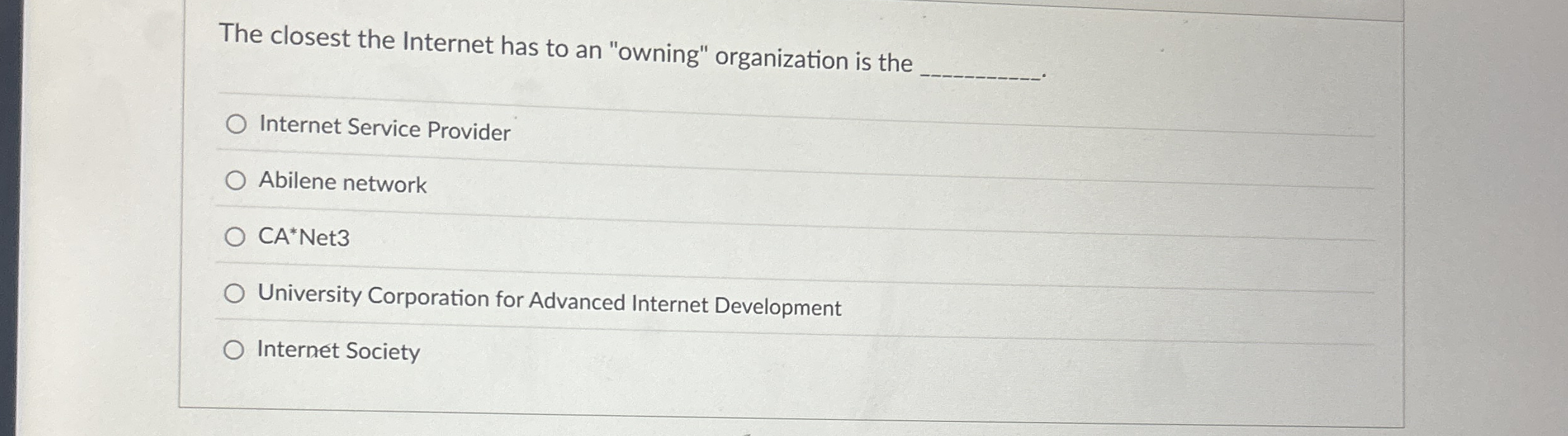 The closest the Internet has to an "owning"