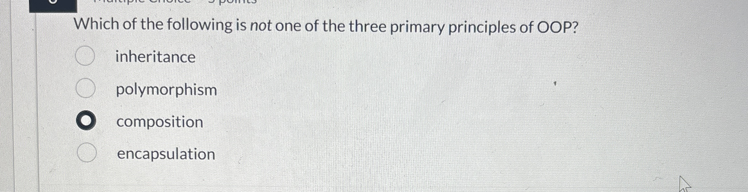 Which of the following is not one of the three