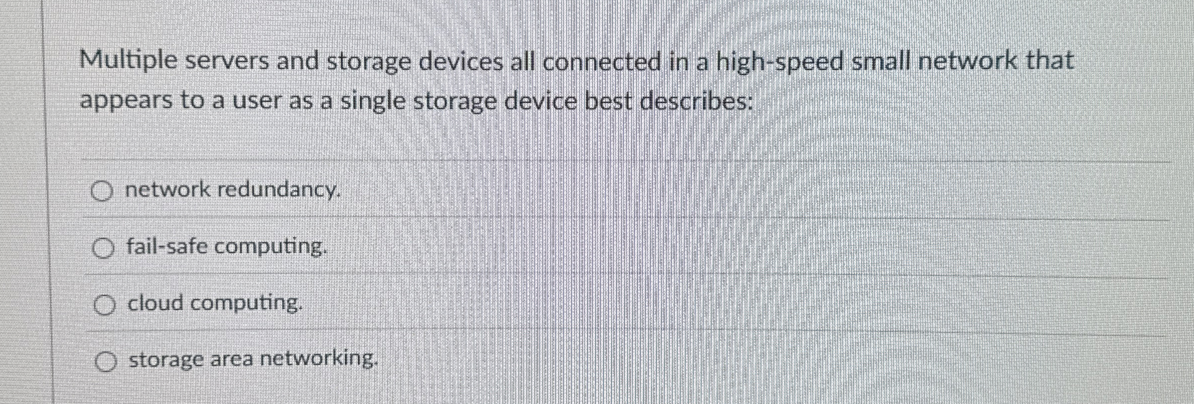 Multiple servers and storage devices all