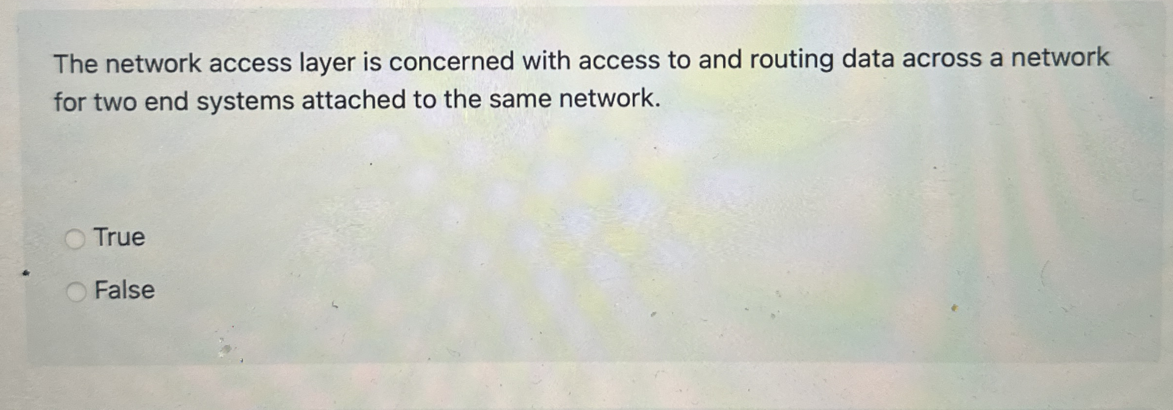 The network access layer is concerned with access