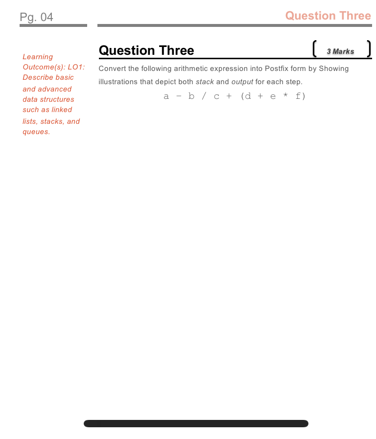 Pg . 0 4 Learning Outcome ( s ) : LO 1 : Describe