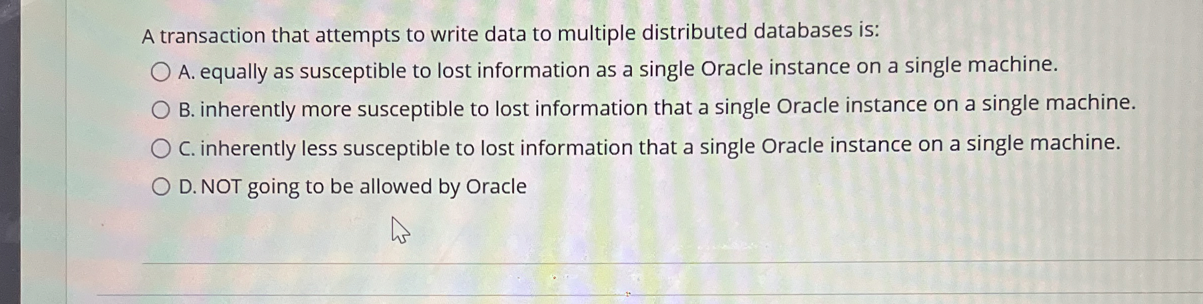A transaction that attempts to write data to