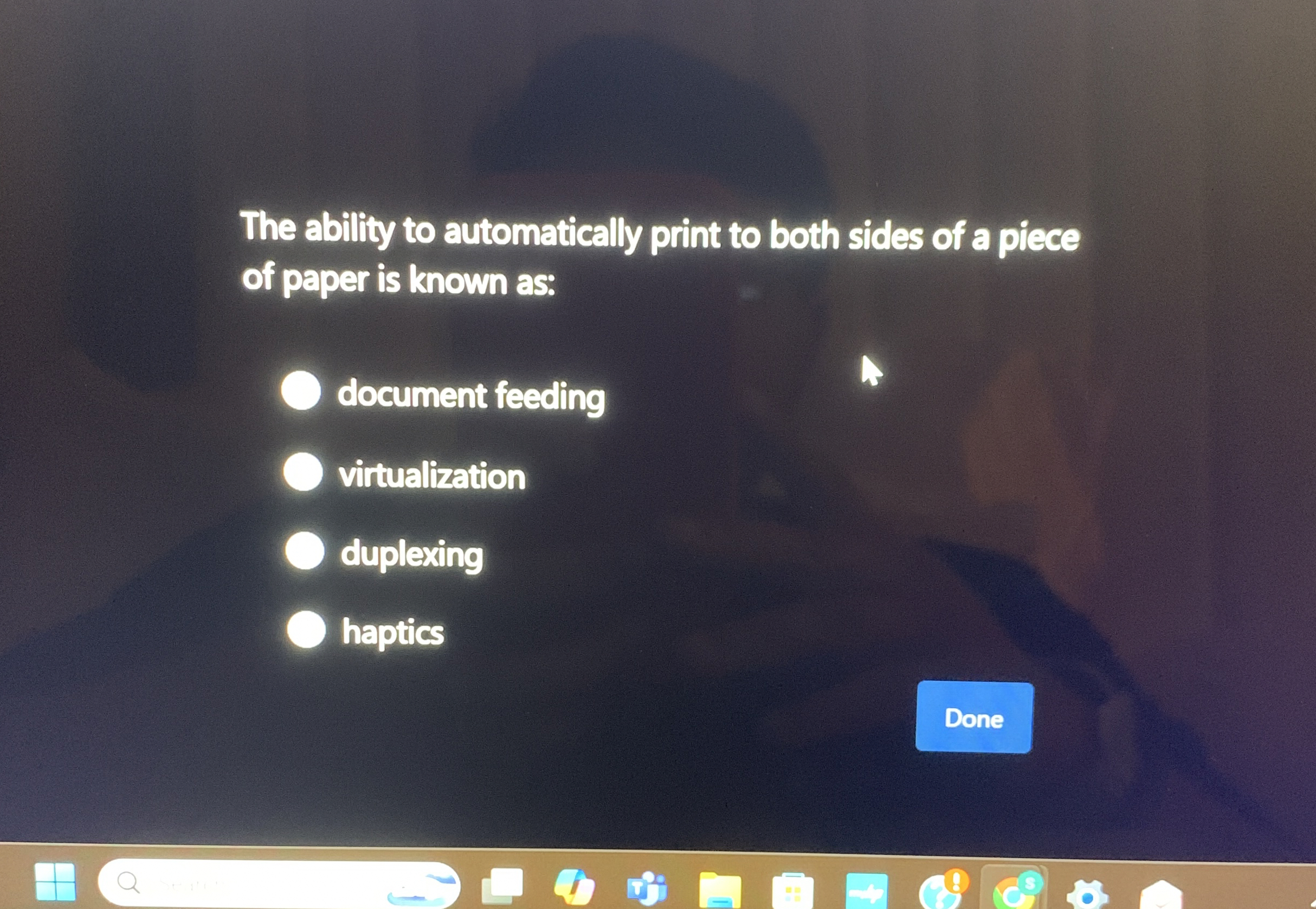The ability to automatically print to both sides