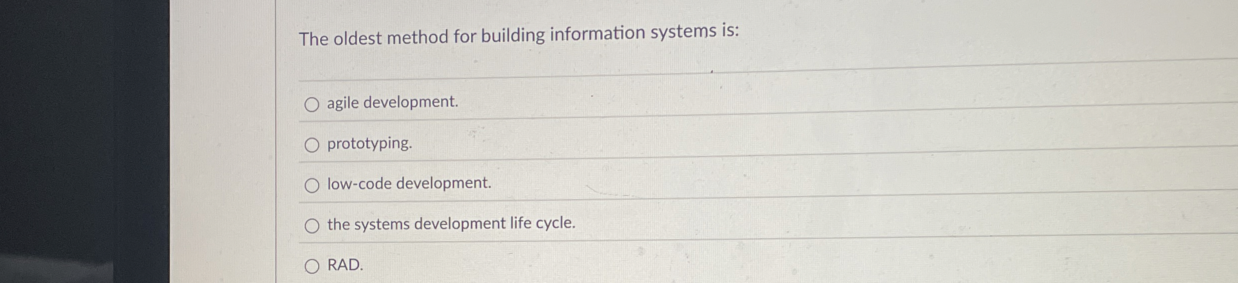 The oldest method for building information