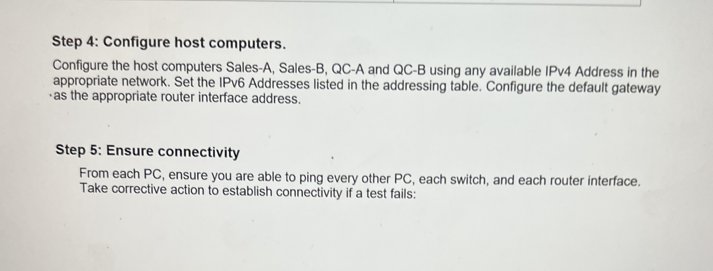 Step 4 : Configure host computers. Configure the