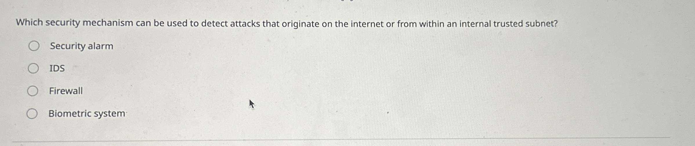 Which security mechanism can be used to detect