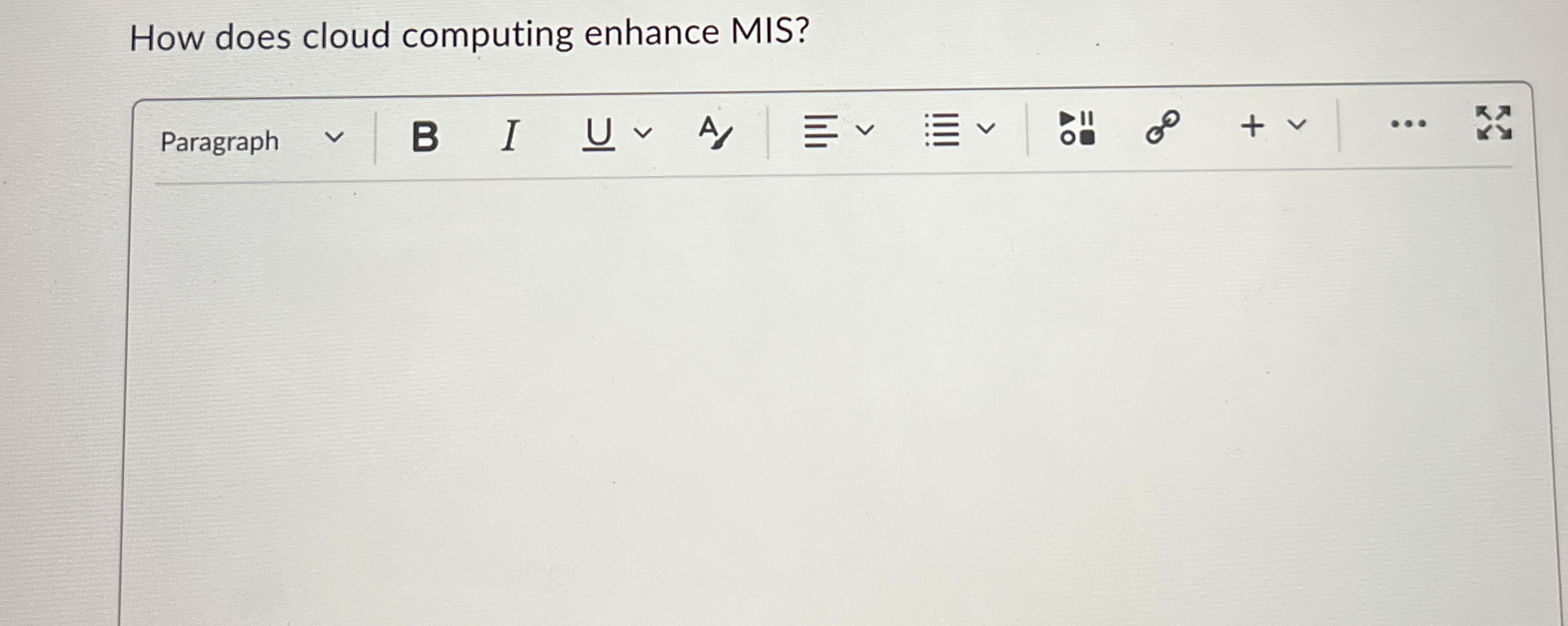 How does cloud computing enhance MIS? Paragraph B