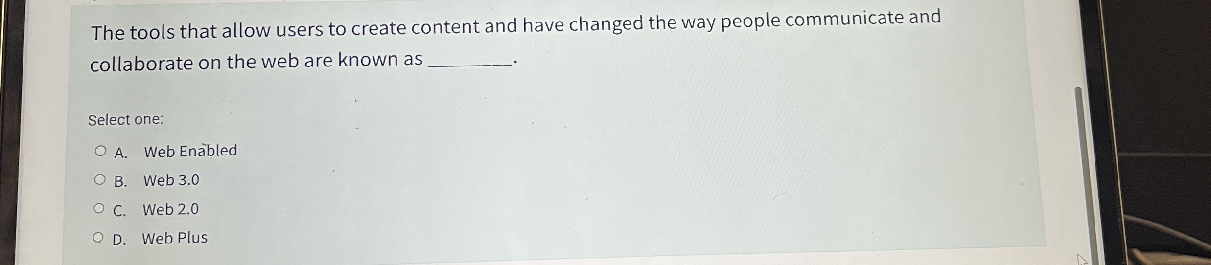 The tools that allow users to create content and