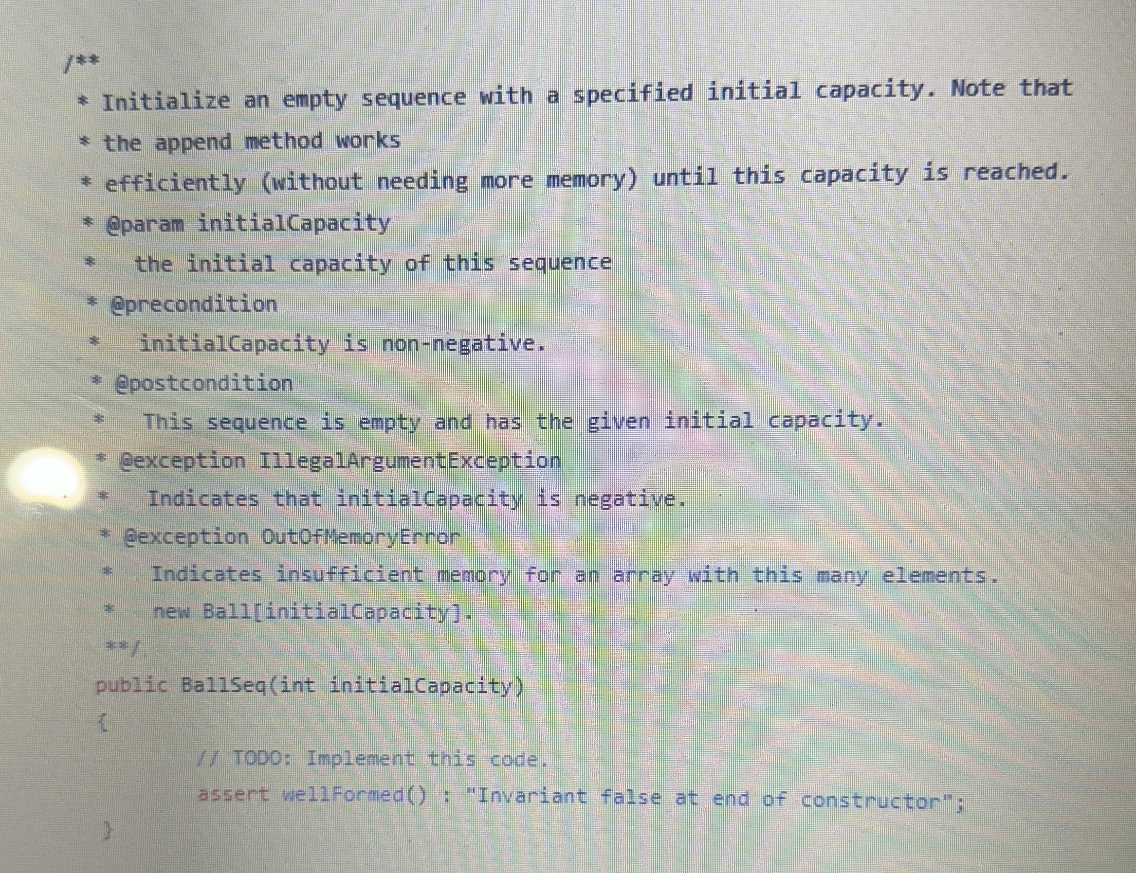 / * * Initialize an empty sequence with a
