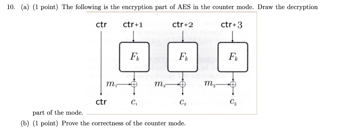 1 0 . ( a ) ( 1 point ) The following is the