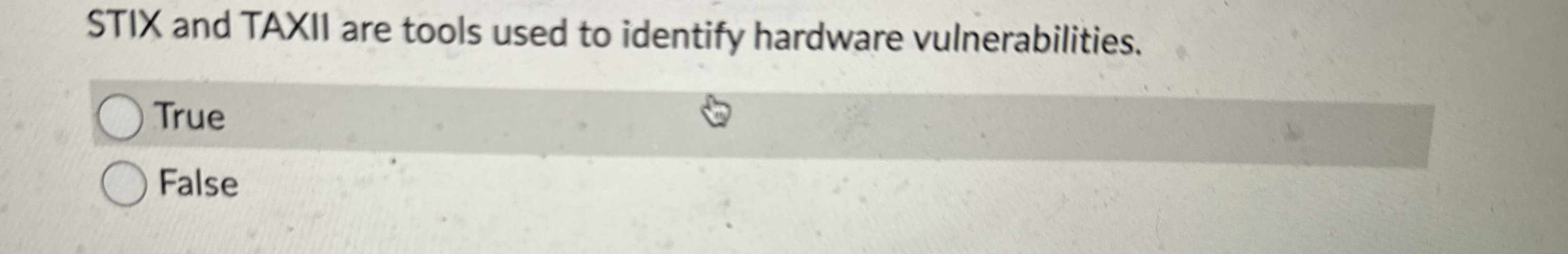 STIX and TAXII are tools used to identify