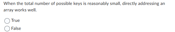 When the total number of possible keys is
