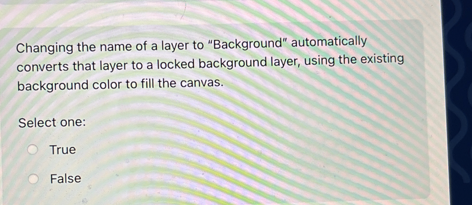 Changing the name of a layer to "Background"