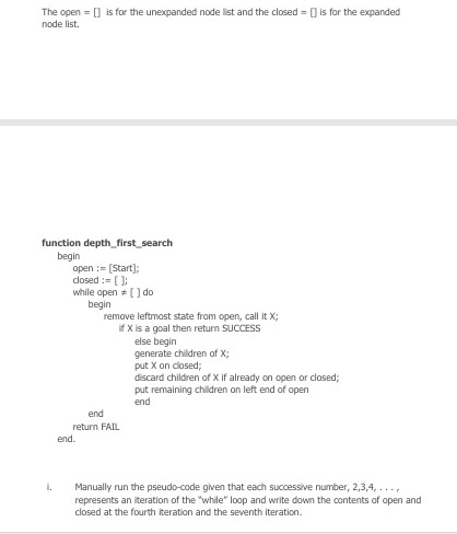 Figure 3 : Search space where A is the initial