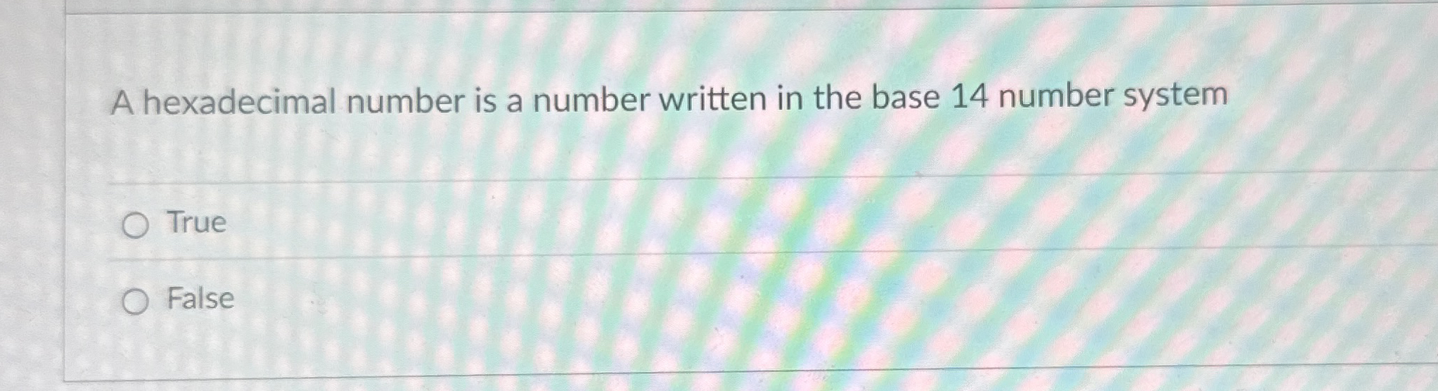 A hexadecimal number is a number written in the