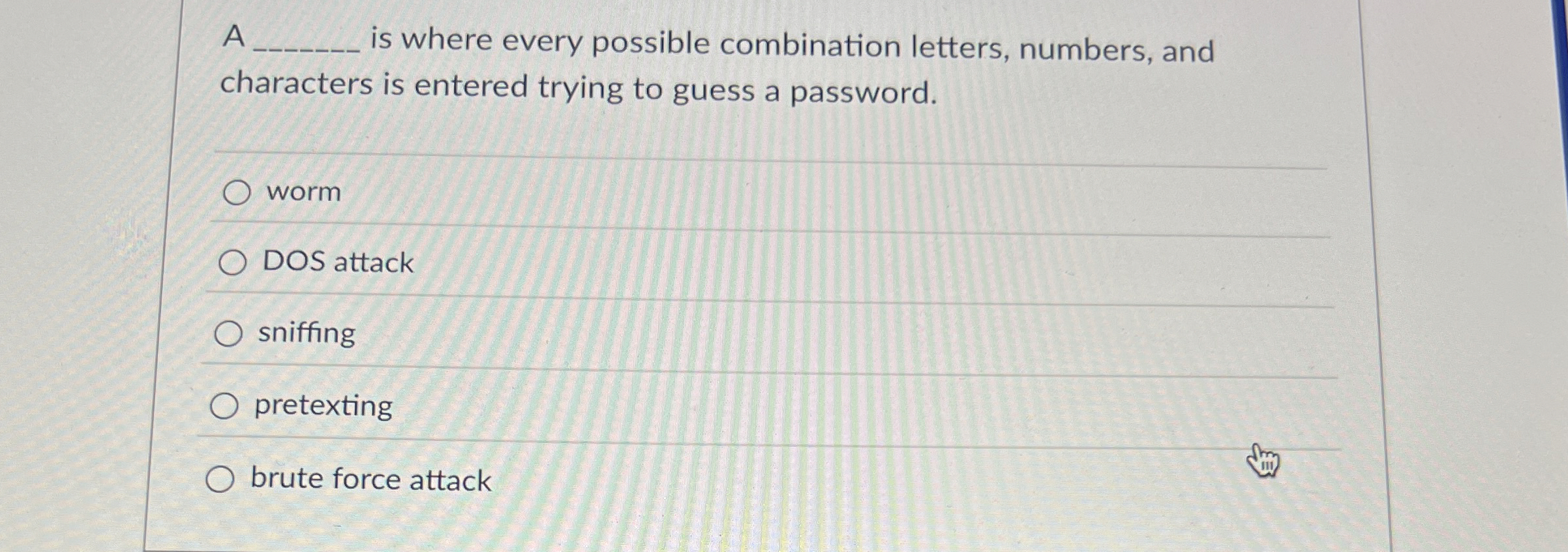 A q , is where every possible combination