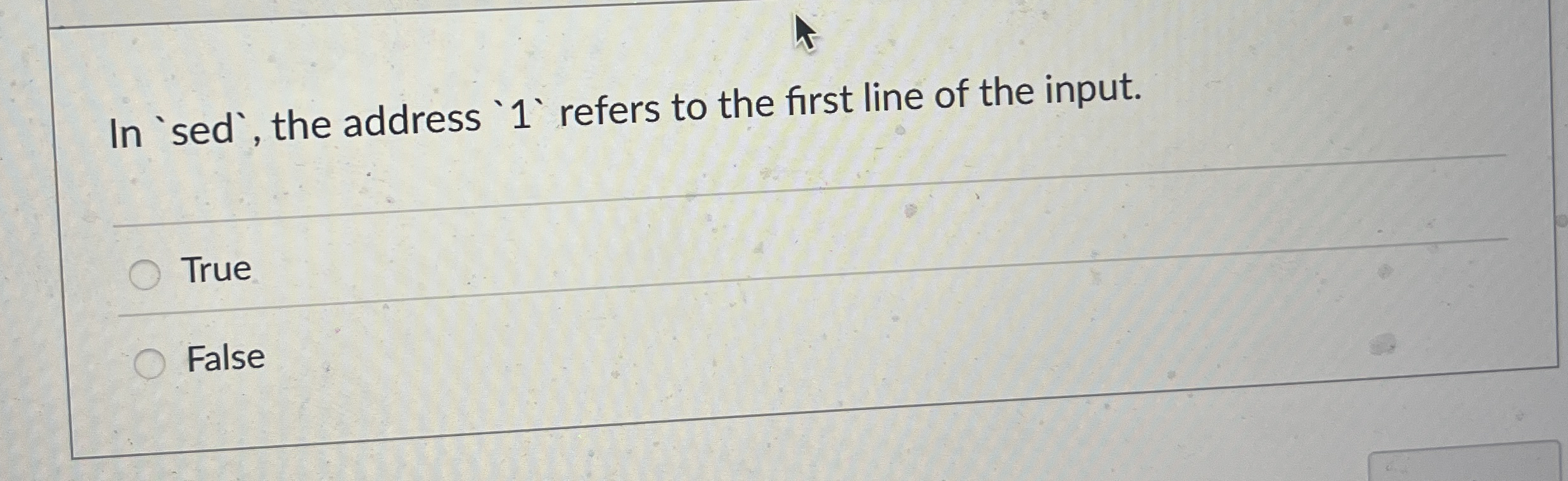In , the address refers to the first line of the